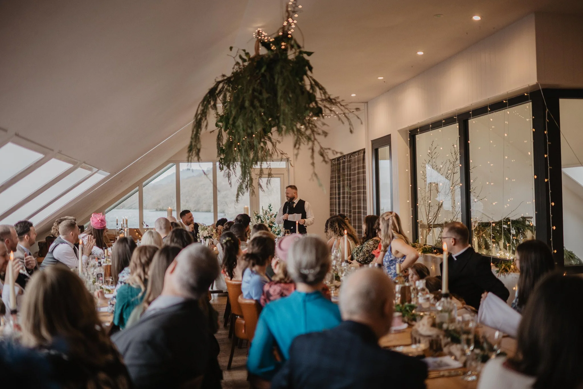 Wedding speeches in the upstairs function room